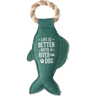 River Dog 12" Canvas Dog Toy on Rope