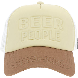 Beer People Adjustable Khaki Neoprene Mesh Hat