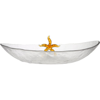 Starfish 12" Glass Platter with 3D Icon