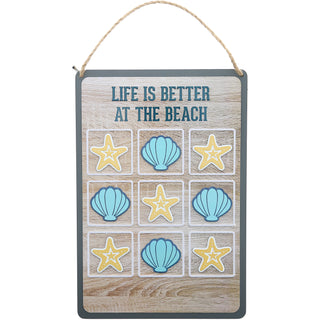 Beach 8.5" x 12.5" Magnetic Tic Tac Toe Board
