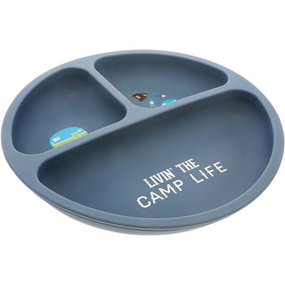 Camp Life 7.75" Divided Silicone Suction Plate