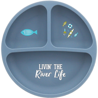 River Life 7.75" Divided Silicone Suction Plate
