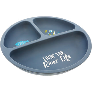 River Life 7.75" Divided Silicone Suction Plate