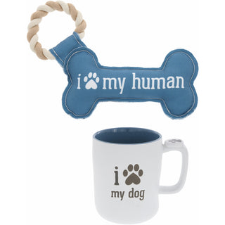 My Dog/My Human 18 oz Mug & Pet Toy Set