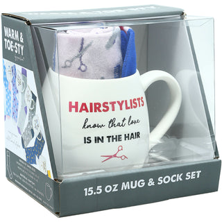 Hairstylist 15.5 oz Mug and Sock Set