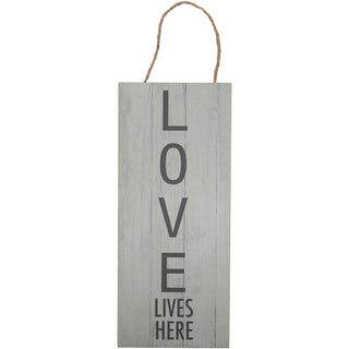 Love Lives Here 5" x 12" Plaque