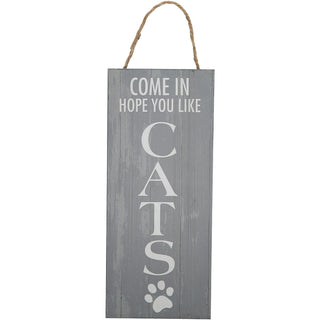 Hope You Like Cats 5" x 12" Plaque