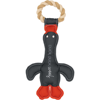 Duck, Duck, Woof 14.5" Canvas Dog Toy on Rope
