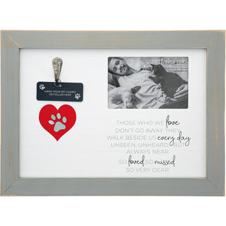 Missed So Very Dear 12" x 9" Pet Collar Memorial Frame (Holds 5" x 3.5" Photo)