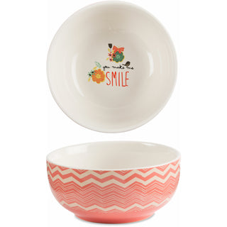 Smile 2.75" x 6" Ceramic Bowl