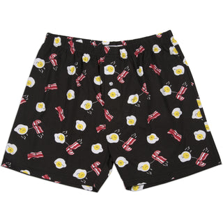 Bacon and Eggs Black Unisex Boxers