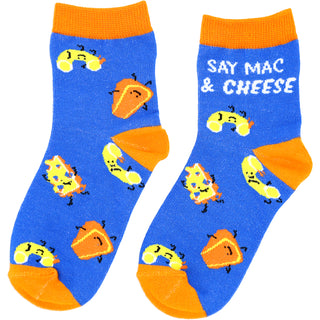 Mac n' Cheese M/L Youth Cotton Blend Crew Socks
