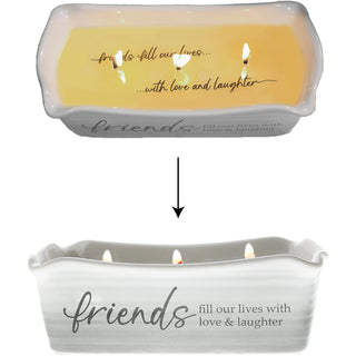 Friends 12 oz - 100% Soy Wax Reveal Triple Wick Candle
Scent: Tranquility