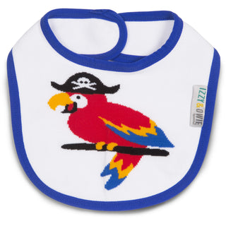 Blue Pirate Parrot  Baby Bib