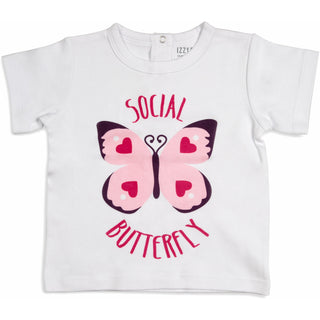 Butterfly Hearts White T-Shirt