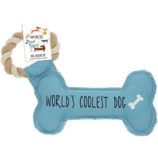Coolest Dog Canvas Dog Toy on a Rope