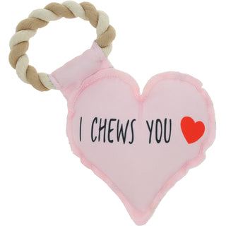 I Chews You Canvas Dog Toy on a Rope