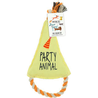 Party Animal Canvas Dog Toy on a Rope