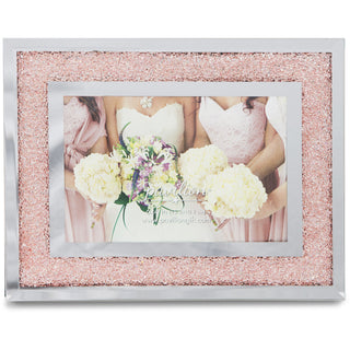 Pink Crystal  9.25" x 7.25" Frame (Holds 6" x 4" Photo)