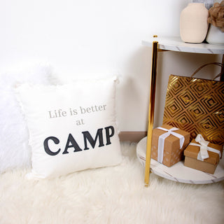 Camp 18" Throw Pillow Cover