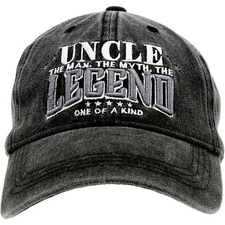 Uncle Black Washed Cotton Twill Hat