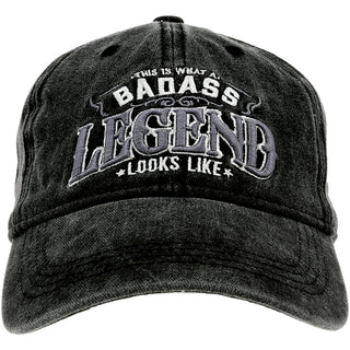 Badass Black Washed Cotton Twill Hat