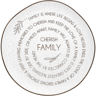 Cherish Family 10.5" Ceramic Plate