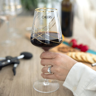 Cheers Crosshatch 17 oz Wine Glass