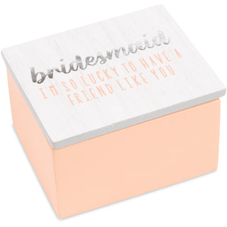 Bridesmaid 2.25" x 2" x 1.5" MDF Trinket  Box