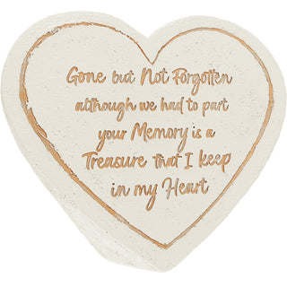 Not Forgotten 5" Heart Memorial Stone