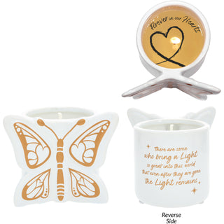 Light Remains 8 oz 100% Soy Wax Reveal Butterfly Candle
Scent: Tranquility