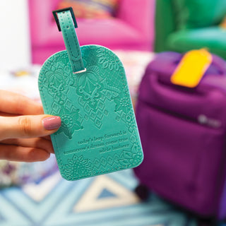 Tahitian Turquoise Gift Boxed Vegan Leather Luggage Tag