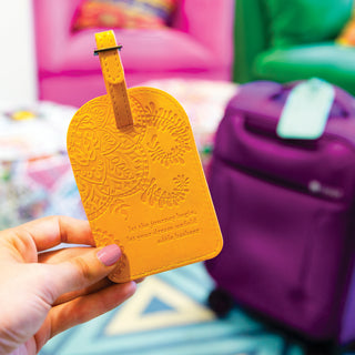 Marigold Gift Boxed Vegan Leather Luggage Tag