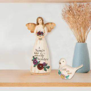 Nana 6" Angel Holding Flower Pot