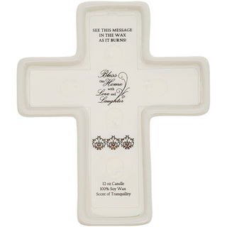 Bless This Home 12 oz - 100% Soy Wax Reveal 5 Wick Candle Scent: Saddle