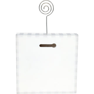 Love You 5" MDF Plaque with Photo Clip