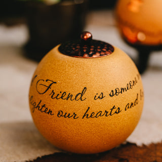 Friend 4.5" Round Candle Holder