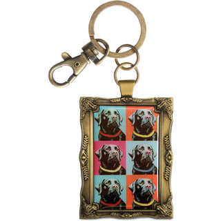 Black Lab Woofhol - 2" x 2.75" Warhol Dog Keychain