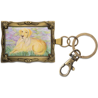 Golden Retriever Bonet - 2" x 2.75" Monet Dog Keychain