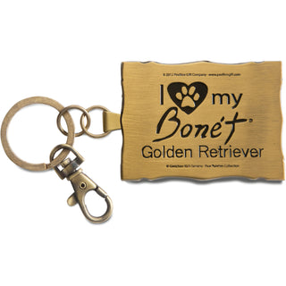 Golden Retriever Bonet - 2" x 2.75" Monet Dog Keychain