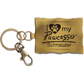 Schnauzer Pawcasso - 2" x 2.75" Keychain