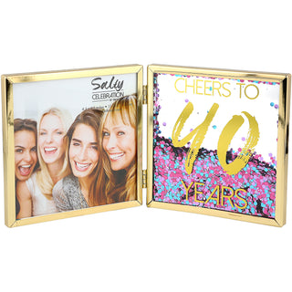 Cheers to 40 4.75" Hinged Sentiment Frame