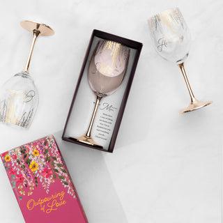 Mom Gift Boxed 19 oz Crystal Wine Glass