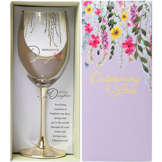 Daughter Gift Boxed 19 oz Crystal Wine Glass