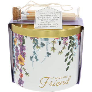 Friend 14 oz - 100% Soy Wax Candle with Matches Scent: Vanilla