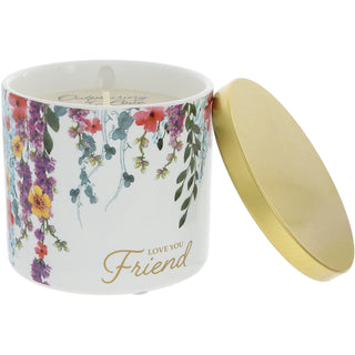 Friend 14 oz - 100% Soy Wax Candle with Matches Scent: Vanilla