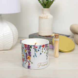 Friend 14 oz - 100% Soy Wax Candle with Matches Scent: Vanilla