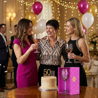 50 Gift Boxed 16 oz Crystal Wine Glass