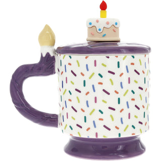 50 14 oz Mug with Birthday Cake Lid