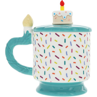 Happy Birthday 14 oz Mug with Birthday Cake Lid
